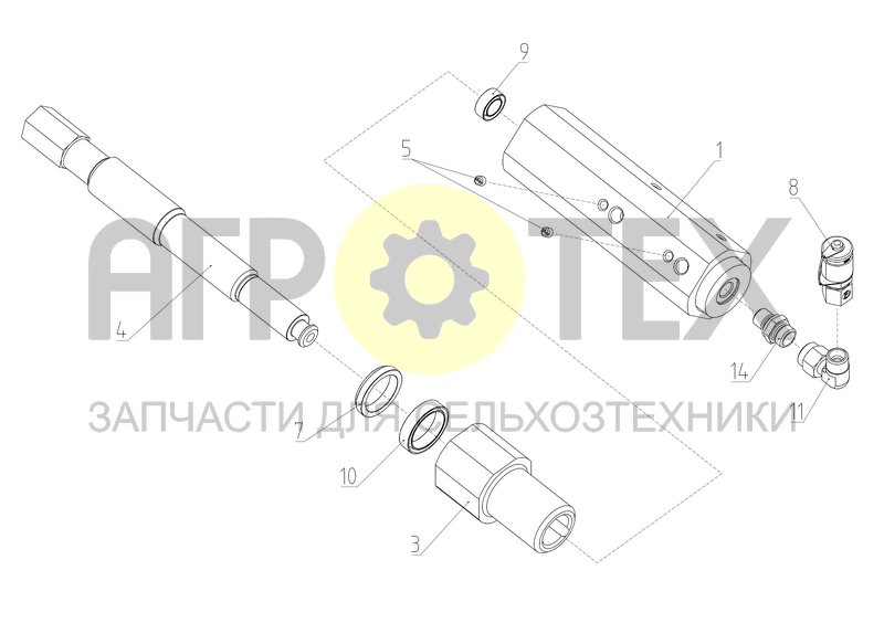 Главный цилиндр (2650.15.01.020) (№14 на схеме)